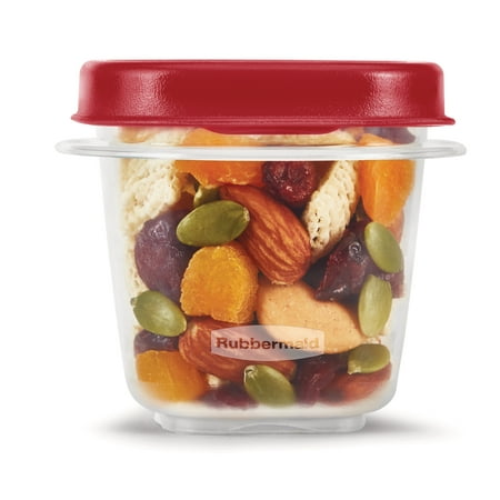 Rubbermaid Easy Find Lid, 0.5 Cup, Set of 4, Plastic Food Storage Containers