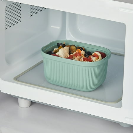 Mainstays Food Storage Snack Container, Rectangle, Green, 19oz Capacity