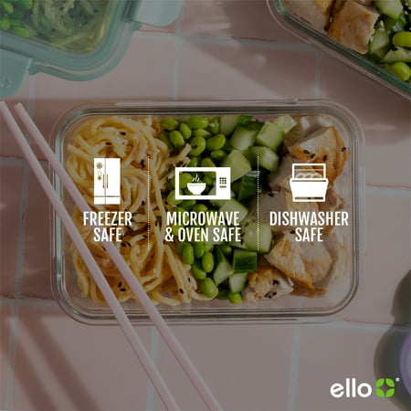 Ello 10 Pc Color Lock 3.4 Cup Meal Prep Set with Lids