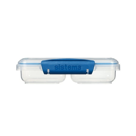 Sistema 1.4 Cup Small Split To Go Food Storage Container, Blue