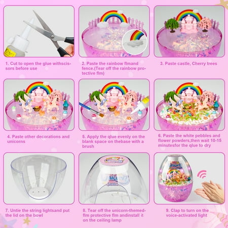 Flooyes Unicorn Terrarium Garden Craft Kit