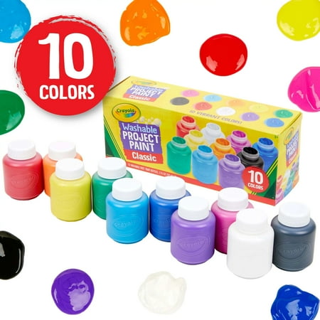 Crayola Washable Kids Paint Set, 10 Ct, Kids Arts & Crafts Supplies, Craft Set, Creative Gifts for Kids