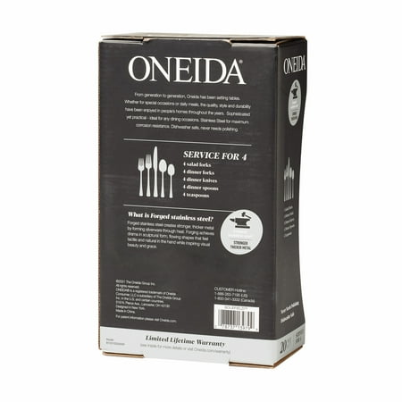 Oneida Solefield 20-Piece Stainless Steel Silverware Set (Service for 4)