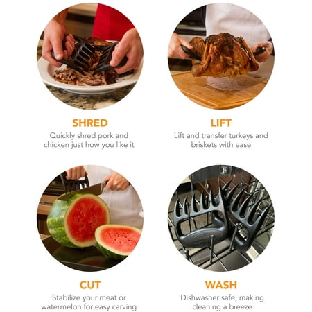 Expert Grill - Meat Shredder Claws - Black - Perfect for Pulling Pork or Lifting any Hot Meat