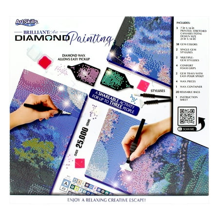 ArtSkills Brilliant Art Diamond Painting Craft Kit, Mystical Garden