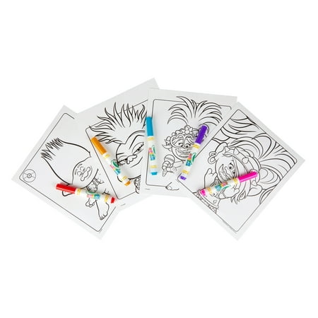 Crayola Color Wonder Trolls Coloring Set, Beginner Child, 18 Pages