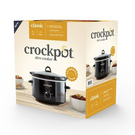 Crock-Pot? 4-Quart Classic Slow Cooker, Black