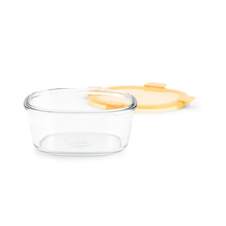 Ello Color Lock 7 Cup Round Glass Food Storage Container
