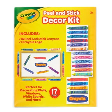 Crayola Brand Peel and Stick D?cor Kit, Classroom, 17 Pieces, School Age, Multi-Color, Paper, Unisex