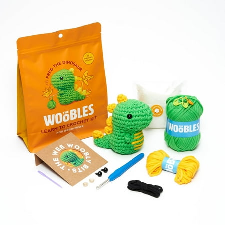 The Woobles Beginner Crochet Amigurumi Kits - Dinosaur