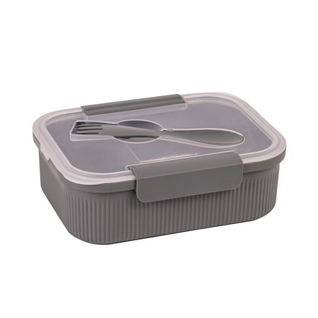 Mainstays Food Storage Container, Rectangle, Grey, 42oz Capacity
