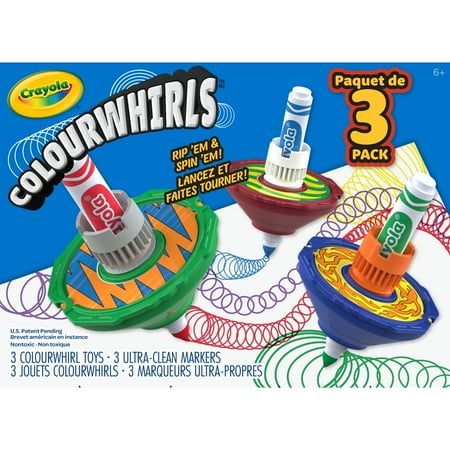 Crayola Colourwhirls Spin Art Toy with Washable Marker, 3 Ct, Easter Toys, Easter Crafts & Art Supplies, Gifts for Kids Ages 6, 7, 8, 9