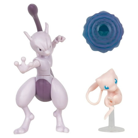 Pok?mon Battle Figure 2 Pack - Features 2-inch Mew & 4.5-Inch Mewtwo Battle Figures