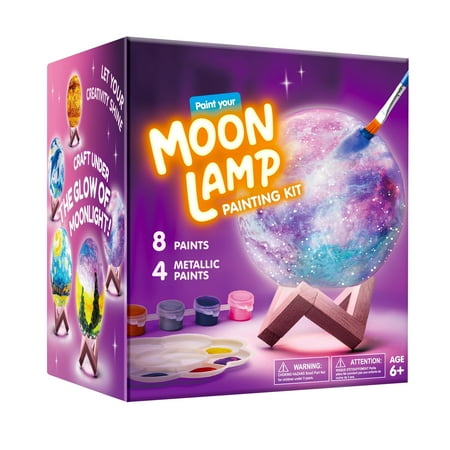 Joyfy DIY 3D Moon Lamp Painting Kit, Paint Your Own Moon light Arts and Crafts Kit for Kids 6 8 10 12, Birthday Christmas Gifts for Boys Girls