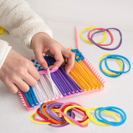 Rirool Weaving Loom Kit for Kids and Adults - 90 Pieces Potholder Loops Crafts in 6 Colors - Educational DIY Knitting Kit for Beginners