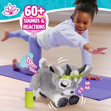 furReal Daisy the Yoga Goat Interactive Toy, 11-inch Realistic Plush Kids Toys for Ages