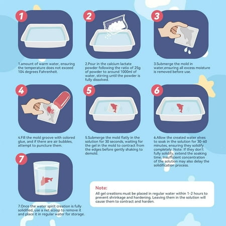 Magic Water Elf Toy Kit, Aqua Fairy Water Gel Kit with Magic Gels, 12 Sea Creature Molds. Christmas Gifts, Birthday Gifts, Arts & Crafts DIY STEM Kits for Kids ?12x60ml + 12 parts), Other, Set-D?12x60ml + 12 parts