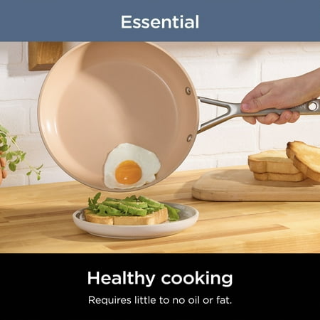 Ninja Extended Life Essential Ceramic 12-Piece Cookware Set, PFOA/PFAS Free, CW89012