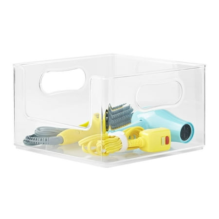 The Home Edit Open Front Bin Plastic Modular Organizer Storage System, 2 Pack, 10" x 10" x 6"