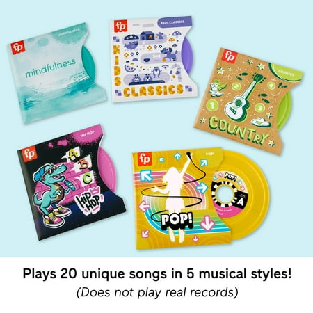 Fisher-Price Rockin? Record Player Musical Toy with Turntable & 5 Records for Toddler Pretend Play