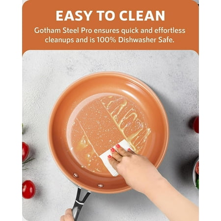 Gotham Steel Pro Nonstick Pots and Pans 13 Piece Set Ceramic Cookware Kitchen Set, with Frying Skillet, Hard Anodized, Gray