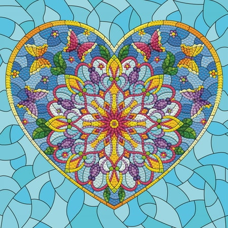 DIAMOND DOTZ? Stained Glass Heart Special Edition Diamond Painting Kit