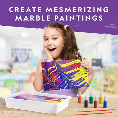 NATIONAL GEOGRAPHIC Mega Arts and Crafts Kit for Kids, Mosaic Kit, Marbling Paint Kit & Air Dry Clay Pottery Kit - Art Projects for Kids Ages 8-12, Crafts for Girls and Boys