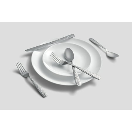 Cambridge Roam Sand 45-Piece Stainless Steel Flatware Set & Hostess Set (Service for 8)
