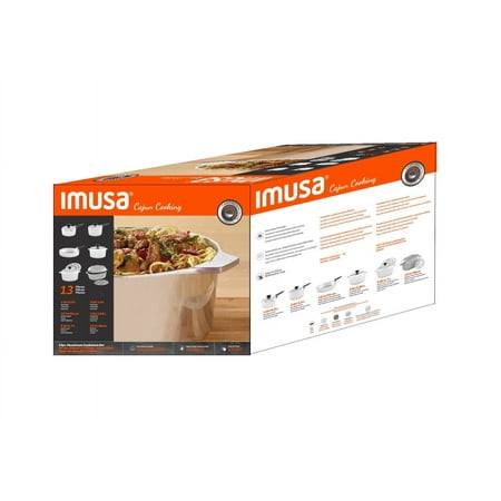 Imusa 13pc Heavy Duty Cajun Aluminum Kitchen Cookware Set, 13pc