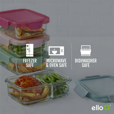 Ello Clear Glass Microwave Safe Food Storage Container