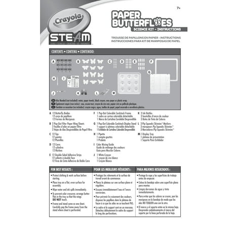 Crayola Paper Butterfly Science Kit, Stem Toy, Customizable Gift for Teens and Kids, Butterfly Arts & Crafts