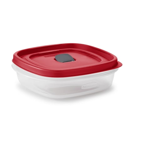 Rubbermaid EasyFindLids 3-Cup Round Food Storage Container, Racer Red, 1