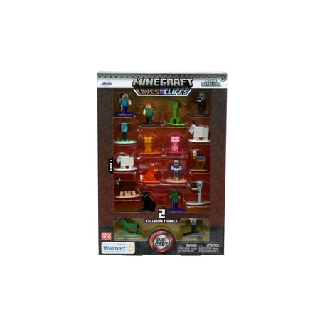 Minecraft Caves and Cliffs 18-Pack Series 8 Die-Cast Figures, Multi-Color