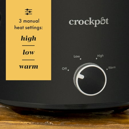 Crock-Pot? Manual 7-Quart Slow Cooker, Black