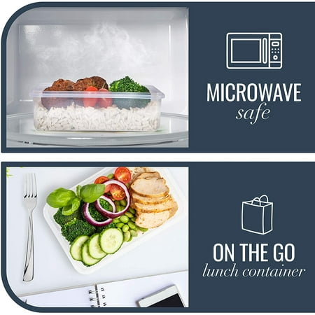 Fullstar 50 pcs Meal Prep Container, Airtight Plastic Food Storage Containers Set