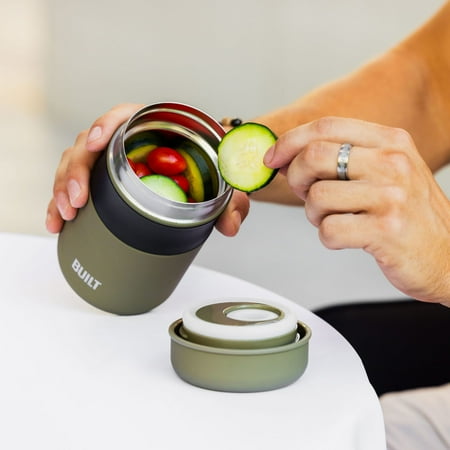 Built 16oz Double Wall Vacuum Insulated Food Jar Sage Green