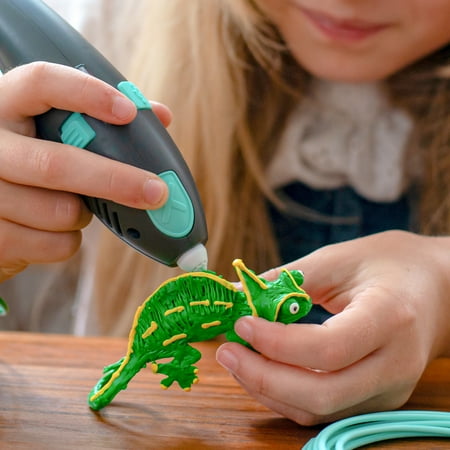 SCRIB3D Junior, 3D Pen for Kids, No Hot Parts, Includes Free Plastic Refills, Stencil Guide