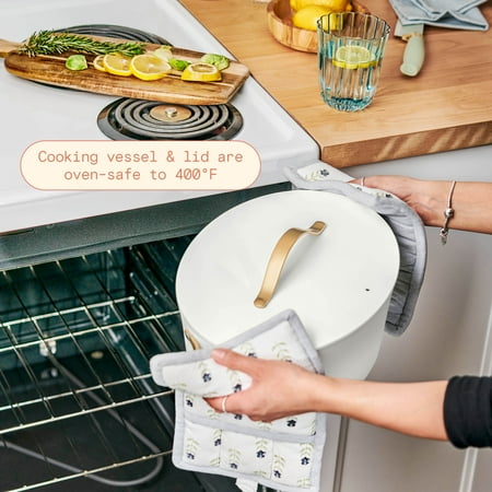 Beautiful 10 in 1, 6 Qt Electric Multi-Cooker, White Icing by Drew Barrymore, White