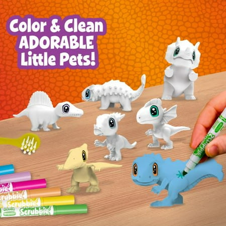 Crayola Scribble Scrubbie Pets Dinosaur Glow Combo Pack, Dino Gift for Kids, Dinosaur Toys, Ages 3+