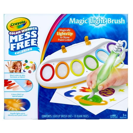Crayola Color Wonder Magic Light Brush Art Set, Mess Free Washable Paint, Gift, Beginner Unisex Child