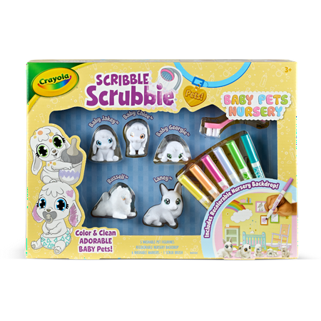 Crayola Scribble Scrubbie Baby Pets Nursery, Creative Toys for Toddlers & Kids, Gift for Girls & Boys, Ages 3+