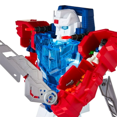 Kid Connection Robot Transporter, Lights and Sounds, 32 Pieces, Toddler Toys