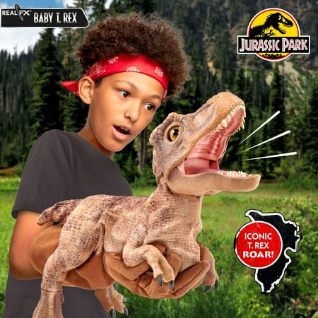 Jurassic World REALFX Baby T-Rex - Realistic Dinosaur Puppet Toy, Movements & Sounds, Ages 8+