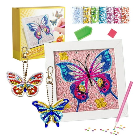 HOLARAY Diamond Butterfly Painting Kits for Kids , Art and Crafts Kit for Girls and Boys 3+ Age Group
