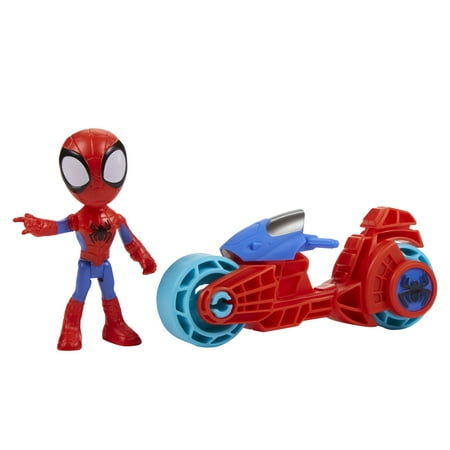 Marvel Spidey and His Amazing Friends, Spidey Action Figure & Toy Motorcycle, Kids 3 and Up