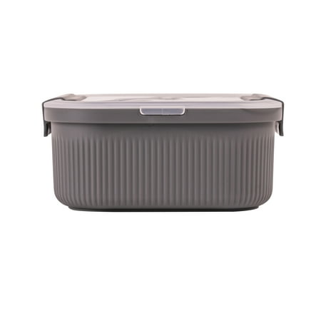 Mainstays Food Storage Container, Rectangle, Grey, 42oz Capacity