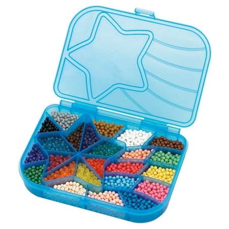 Aquabeads Mega Bead Refill Pack, Arts & Crafts Bead Refill Kit for Children - over 2,400 beads and shooting star storage case
