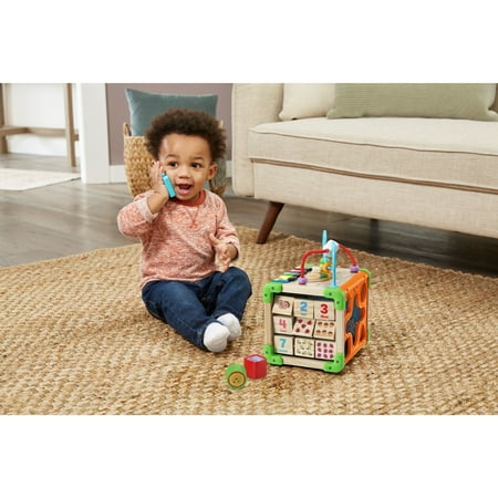 LeapFrog Touch & Learn Wooden Activity Cube - FSC 100% Plastic/Wood 100% FSC-Certified Wood Baby and Toddler Toys