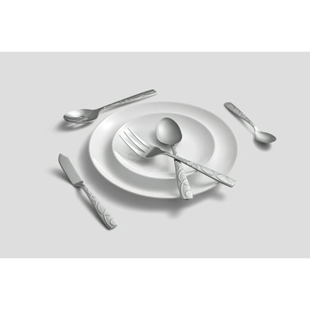 Cambridge Roam Sand 45-Piece Stainless Steel Flatware Set & Hostess Set (Service for 8)
