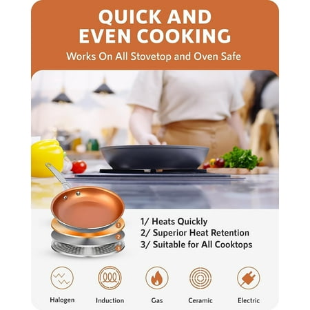 Gotham Steel Pro Nonstick Pots and Pans 13 Piece Set Ceramic Cookware Kitchen Set, with Frying Skillet, Hard Anodized, Gray